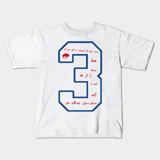 Damar Hamlin 3 Kids T-Shirt by OnimakoArt